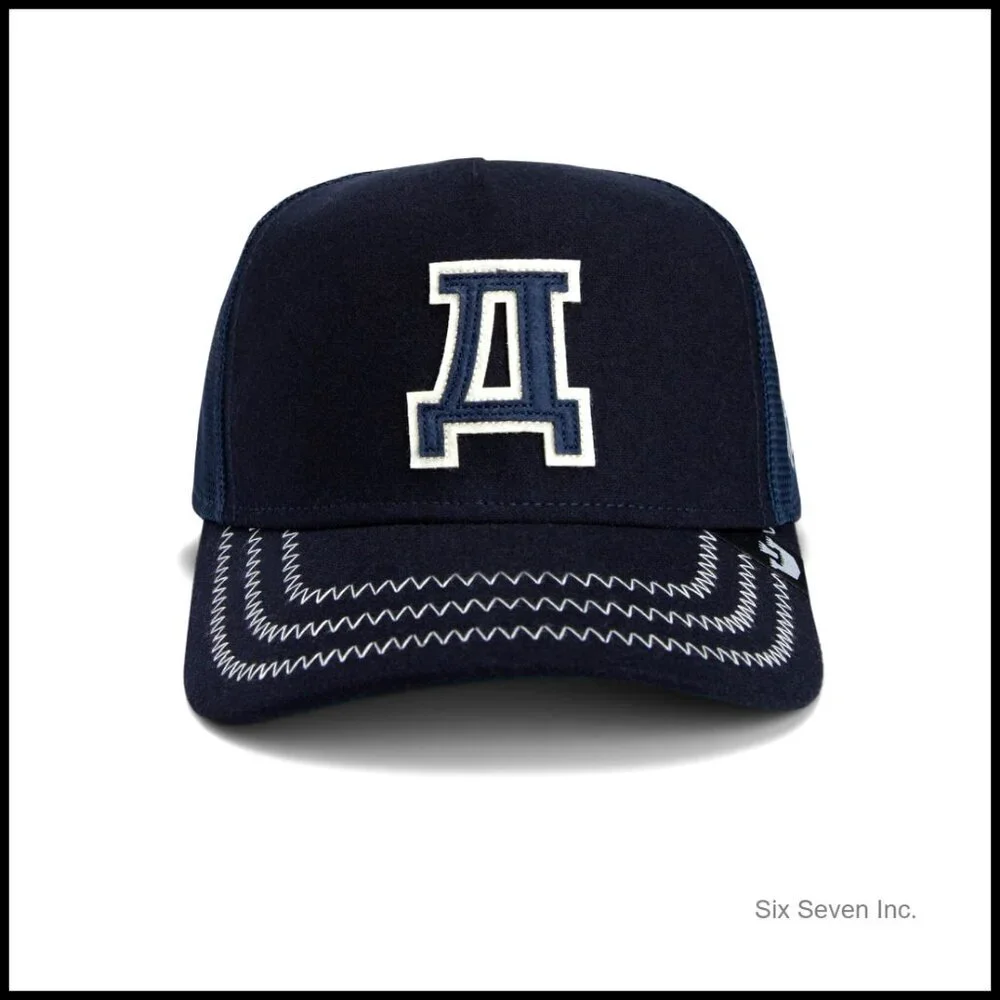 Retro Trucker Hat Snapback High Profile Fit Custom Patch Y2K Style